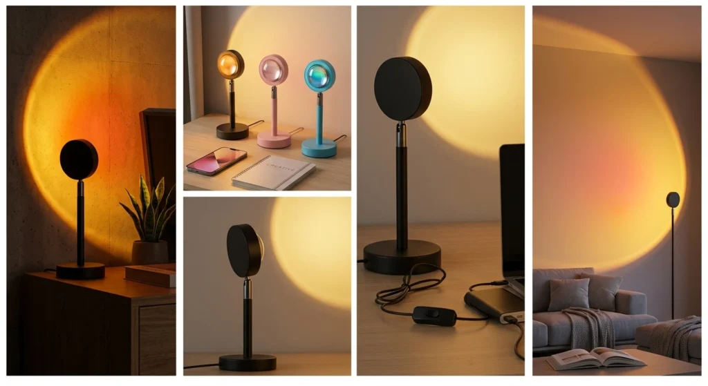 Sunset Lampe 1 Sunset Lampe – RGB Farbwechsel